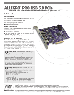 ALLEGRO&trade; PRO USB 3.0 PCIe - Sonnet