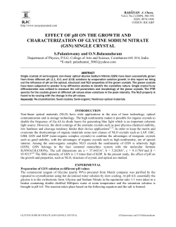 Effect of pH on the growth and characterization of Glycine Sodium