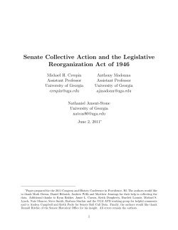 Senate Collective Action and the Legislative
