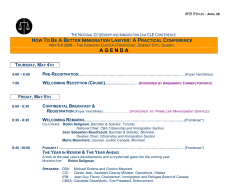 Program Agenda - Friday, April 16th, 2005