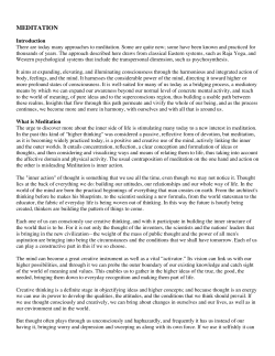 meditation - The Synthesis Center