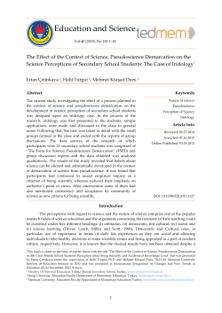 Education and Science