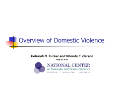 Overview of Domestic Violence - National Center on Domestic and