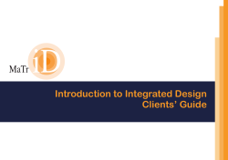 Clients Summary - Integrated Design
