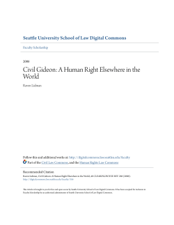 Civil Gideon: A Human Right Elsewhere in the World