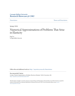 Numerical Approximations of Problems That Arise in Elasticity