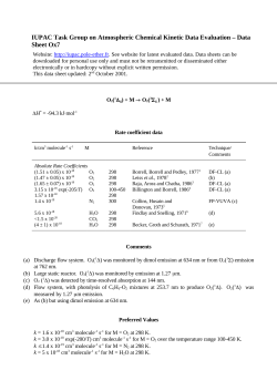 Data Sheet Ox7 - IUPAC Task Group on Atmospheric Chemical