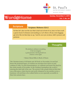 Scripture: Hebrews 12:1-2