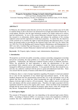 Property formation-Change in land related legal document