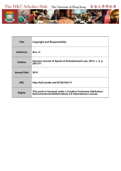 Title Copyright and Responsibility Author(s) Sun, H Citation Harvard