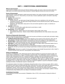 unit 1 &ndash; constitutional underpinnings