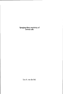 Sparging - shear sensitivity of animal cells - Wageningen UR E