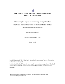 "Measuring the Impact of Temporary Foreign Workers and Cross