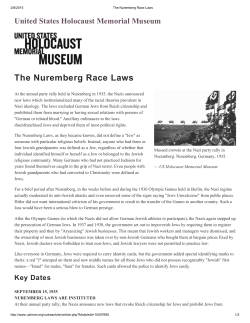 The Nuremberg Race Laws