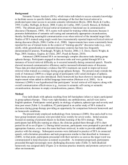 Background Semantic Feature Analysis (SFA), which trains