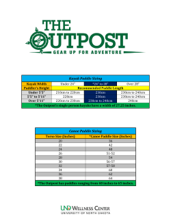 Kayak Paddle Sizing Canoe Paddle Sizing