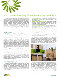 Commercial Property Management: Sustainability