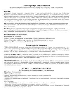 CSPS Math Assessment Guidelines