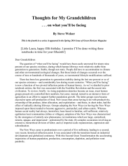 Thoughts for My Grandchildren