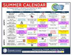 Summer Camp - Calendar Template