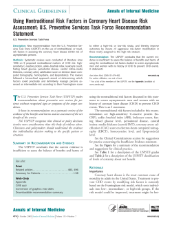 Using Nontraditional Risk Factors in Coronary Heart Disease Risk