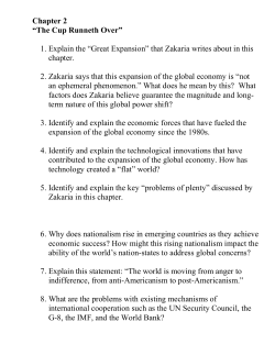 Chapter 2 &ldquo;The Cup Runneth Over&rdquo; 1. Explain the &ldquo;Great Expansion