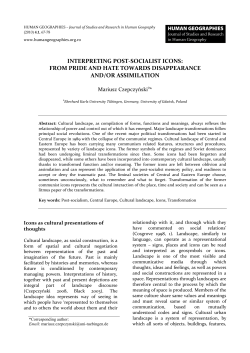 interpreting post-socialist icons