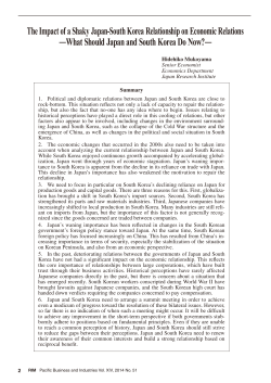 The Impact of a Shaky Japan-South Korea Relationship on