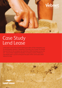 Case Study Lend Lease