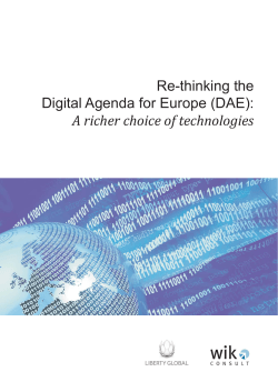 Re-thinking the Digital Agenda for Europe (DAE): A