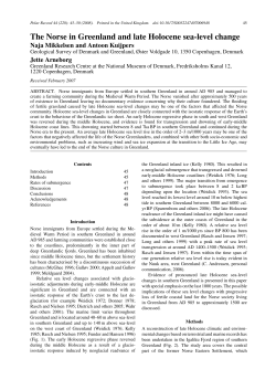 The Norse in Greenland and late Holocene sea