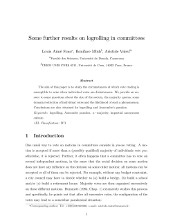 Some further results on logrolling in committees