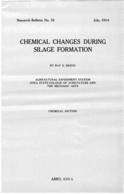 CHEMICAL CHANGES DURING SILAGE FORMATION