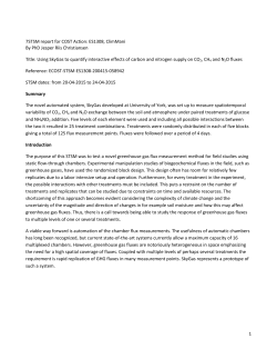 1 7STSM report for COST Action: ES1308, ClimMani By PhD Jesper
