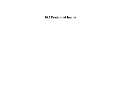 10.3 Products of Inertia