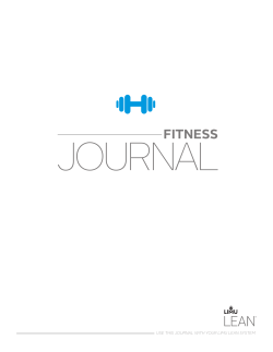LIMU LEAN&reg; Fitness Journal