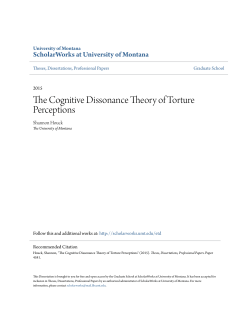 The Cognitive Dissonance Theory of Torture Perceptions