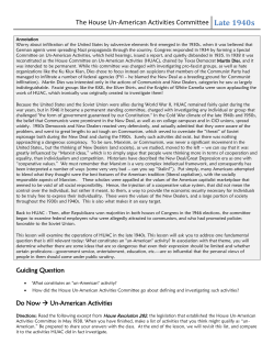 The House Un-American Activities Committee