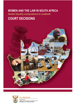 Gender Equality Jurisprudence in Landmark