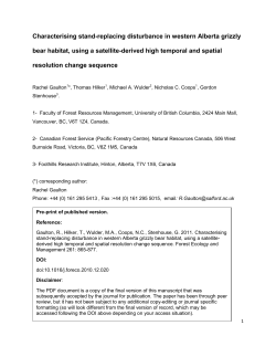 Characterising stand replacing disturbance in western