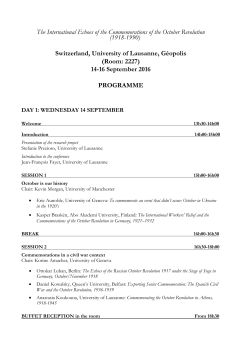 The International Echoes of the Commemorations of the October
