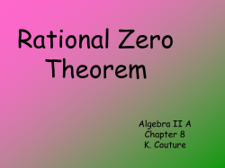 Rational Zero Theorem