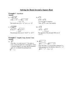 Solving for Roots Beyond a Square Root