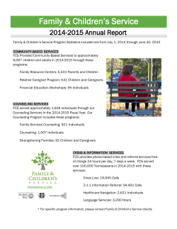 2015 Annual Report - Family and Children`s Service