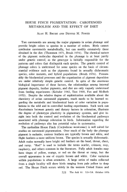 pigment deposits, feather pigments, and