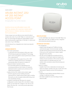 ARUBA INSTANT 205/ HP 205 INSTANT ACCESS POINT