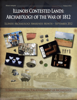 Illinois Contested Lands: Archaeology of the War of 1812
