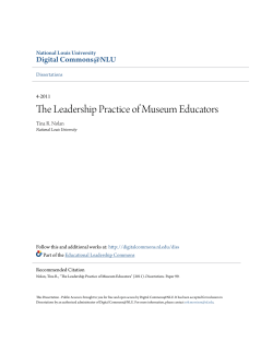 The Leadership Practice of Museum Educators