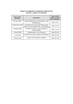 Justice Hamilton - Supreme Court of NSW
