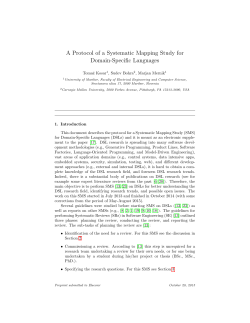 A Protocol of a Systematic Mapping Study for Domain-Specific
